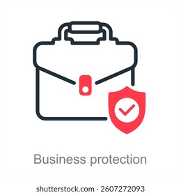 Business Protection and security icon concept