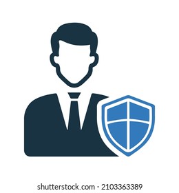 Business, protection, security and shield icon. Simple vector graphics.