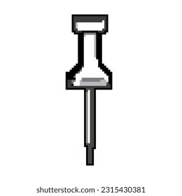 business push pin game pixel art retro vector. bit business push pin. old vintage illustration