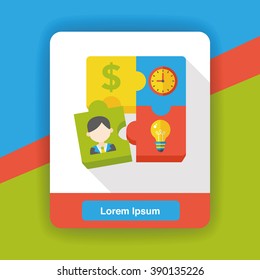 business puzzle flat icon