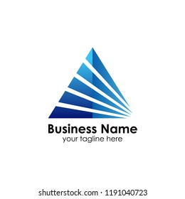 business pyramid logo design template. business marketing and finance logo design