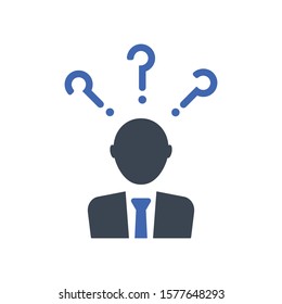 Business question icon, Vector graphics