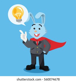 business rabbit hero got an idea