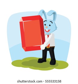 business rabbit holding giant ruby