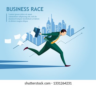 Business race. Business concept collection. Vector illustration.