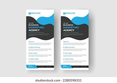 plantilla de diseño de tarjeta de rack empresarial con vector