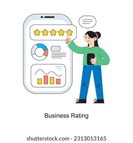 Business Rating  Flat Style Design Vector illustration. Stock illustration