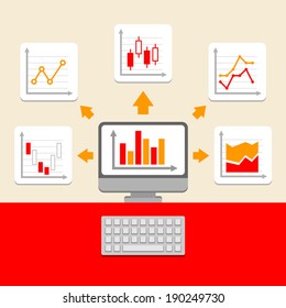 Business Ratings and Charts Collection. Infographic Elements
