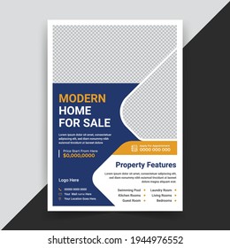 Business Real estate Flyer or leaflet cover template Design.