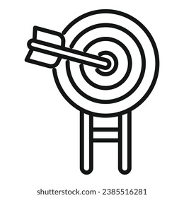 Business realization target icon outline vector. Ability goal. Mentor success