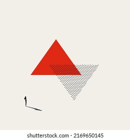 Business rebound and economic cycle vector concept. Symbol of growth and decline. Minimal design eps10 illustration.