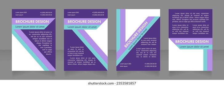 Business rebranding blank brochure layout design. Promotional strategy. Vertical poster template set with empty copy space for text. Premade corporate reports collection. Editable flyer paper pages