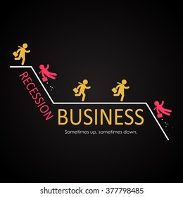 Business Recession illustration template
