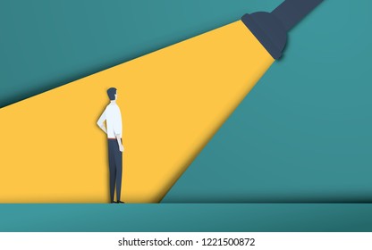 Business recruitment and talent headhunting vector concept in modern 3d paper cutout style. Symbol of hiring, employee search, vacancy. eps10 vector illustration.