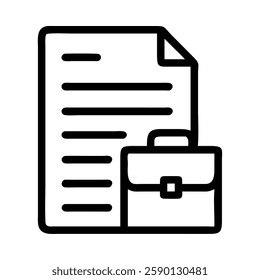 Business registration file icon with a briefcase and document