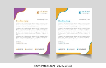 Business Related Creative Simple Letterhead Template Design