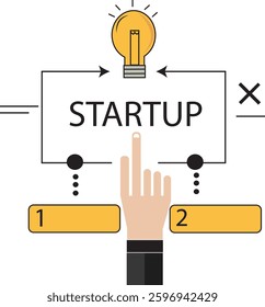 Business Related Process Infographic Template. Process Timeline Chart. Workflow Layout with Linear Icons. Design Thinking Related Process Infographic Template.