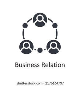 Business Relation vector Solid Icon Design illustration. Project Managements Symbol on White background EPS 10 File