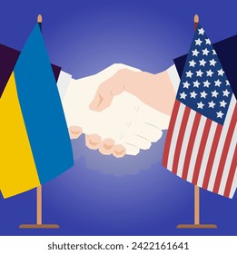 Business relations between countries. Conclusion of the contract. Conclusion of the agreement. EPS 10.