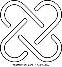 Business relations symbol. Vector outline icon.