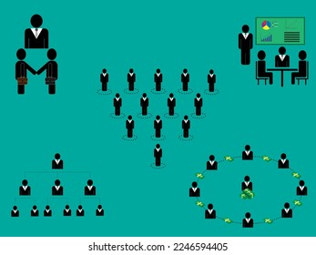 Business relationship background,teamwork,business diagram illustration