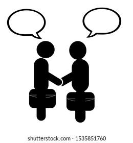 
Business relationship or business communication icon vector isolated