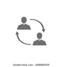 business relationship icon. Simple element illustration. Business icons universal for web and mobile on white background