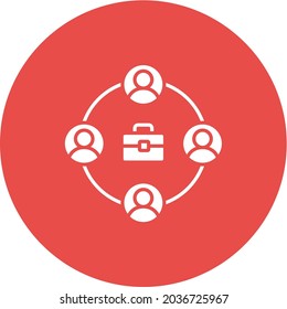 Imagen vectorial de icono de relaciones comerciales. También se puede usar para HR. Adecuado para aplicaciones móviles, aplicaciones web y medios impresos.