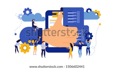 Business relationship vector appreciation document cooperation illustration. Success meeting respect teamwork. Man hand person agreement partner concept. Deal contract job work cartoon businessperson
