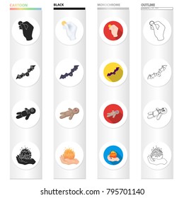 Business, Religion, entertainment and other web icon in different style.Circus, Magic, Nature icons in set collection.