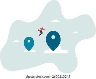 Business relocation, move office to new address or transfer to new location concept,character for design