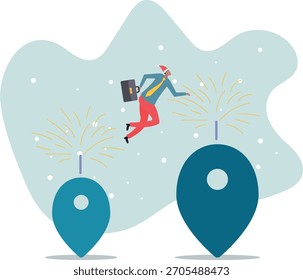 Business relocation, move office to new address or transfer to new location concept,about a man and his life.