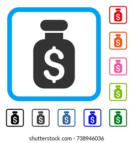 Business Remedy icon. Flat grey pictogram symbol in a light blue rounded square. Black, gray, green, blue, red, orange color additional versions of Business Remedy vector.