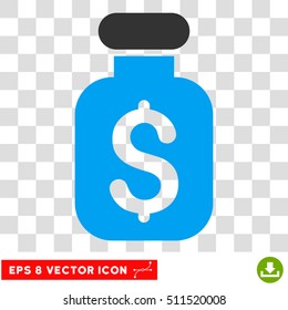 Business Remedy vector icon. Image style is a flat blue and gray iconic symbol.