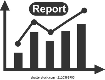 vector de icono del gráfico de informes empresariales 