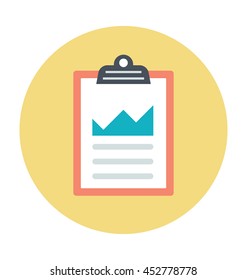 Business Report Colored Vector Icon