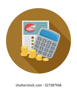 
Business Report Colored Vector Illustration
