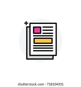 Business report concept Isolated Line Vector Illustration editable Icon