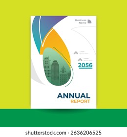 Business report cover, annual report, minimalist report cover, brochure template, flyer template design, geometric cover design
