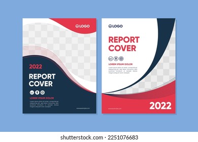 Business Report Cover Letter with Flat Red Color Accent