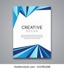 Business report design, flyer template, background with colorful lines. Brochure Cover flyer template mockup layout, vector.