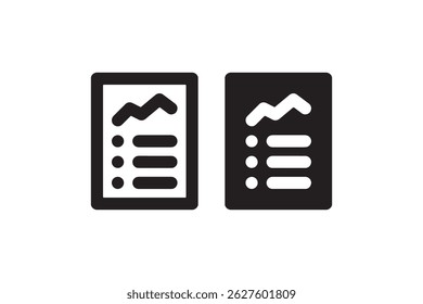 Documento de informe comercial con Vector de icono de gráfico