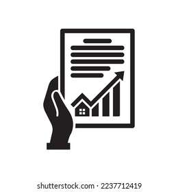 Business report icon. Audit and analysis. Vector icon isolated on white background.