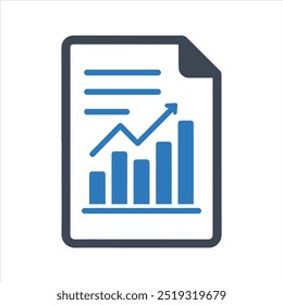 Business report icon. Audit and analysis icon