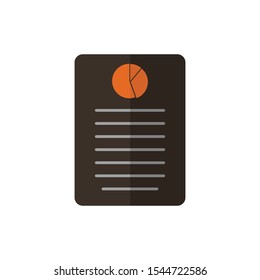 Business Report Icon. Flat style vector EPS.