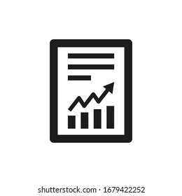 Business Report Icon On White Background Stock Vector (Royalty Free ...