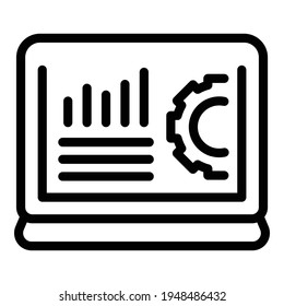 Business report icon. Outline business report vector icon for web design isolated on white background
