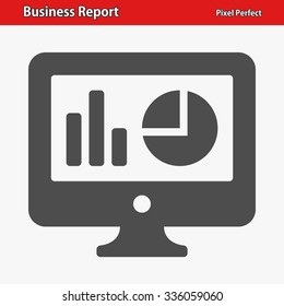 Business Report Icon. Professional, pixel perfect icon optimized for both large and small resolutions. EPS 8 format.