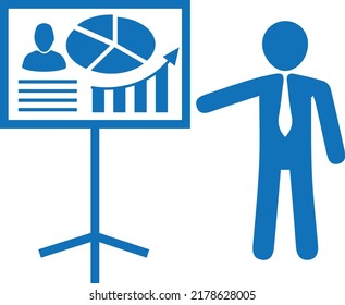 Business report icon, progress report icon vector