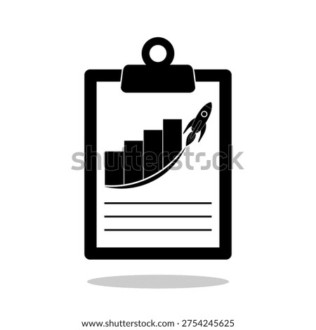 Business Report icon with shadow